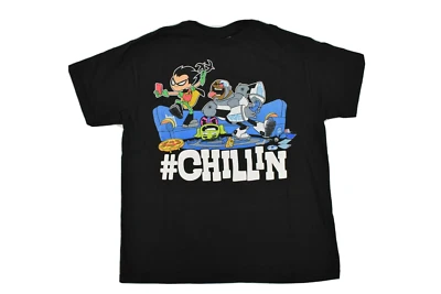 Teen Titans Go! Youth Boys High Density Ink #Chillin Shirt New S, L, XL - Image 1 of 4