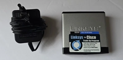 Cisco SD205 5-Port 10/100 Network Switch 10/100 With 12V AC ADAPTER - Image 1 of 4