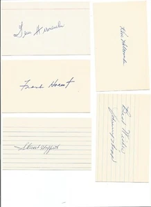 Johnny Hopp signed 3x5 index card 1939 St Louis Cardinals baseball - Picture 1 of 1