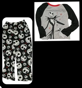 Pantalones de pijama manga larga para niños conjunto de 2 piezas talla 8 Pesadilla antes de Navidad - Imagen 1 de 7