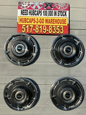 1965 Chevrolet Impala Corvair Truck  14” original hubcaps Set 4 Nice P/N3860204 - Image 1 of 4