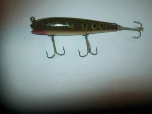 Señuelo de pesca de madera de 4" de largo sin marcar rabieta Garganta roja boca abierta - Imagen 1 de 10