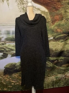 Sharagano Noir Size 12 3/4 Length Sleeves Sweater Dress - Picture 1 of 2
