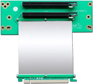 2U (2xPCI-Express 16x)(Riser Card w Aluminum Shield Ribbon) 2U-2R_Express16X NEW - Picture 1 of 3