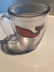 Vineyard Vine Clear Mug With Pink Whale Plastic - Picture 1 of 3