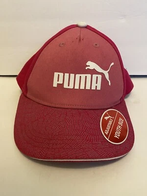 YOUTH KIDS PUMA Baseball Hat Adjustable Ball Cap Pink Cat Logo Girls PUMA NEW! - Image 1 of 4