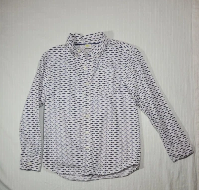 Boys Buttonup Dress Shirt Mustashe Size L (10-12) Crazy 8 - Image 1 of 4