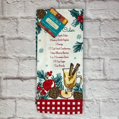 Juego de 2 toallas de cocina de sidra caliente Navidad vacaciones mujer pionera Foto 1 de 4