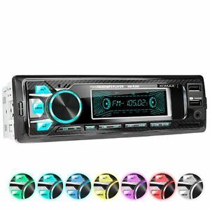 Autoradio mit Bluetooth Freisprech USB SD Aux FM 7 Farben 1DIN MP3 