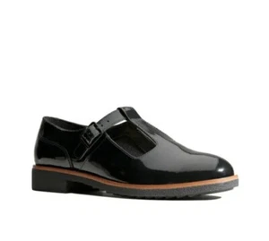Clarks Ladies / Girls Griffin Town Black Patent Leather Shoes UK 3 D EU 35.5 - Picture 1 of 9