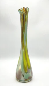 Vintage Millefori Stretch Glass Bud Vase Japan Beautiful 10.5" - Picture 1 of 7