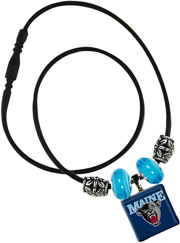 University of Maine Black Bears Life Tiles Necklace, Maple + Glass + Metal, NWT! Cover