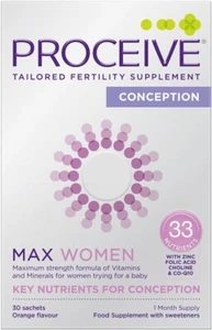 Proceive® MAX Women Fertility Supplement - 30 Vegan Sachets for Conception - Picture 1 of 6