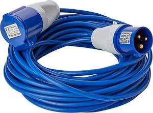 Camping Hook Up Kabel 14m - Wohnwagen 16A 16 Amp Elektro Verlängerungskabel - Blau - Bild 1 von 12