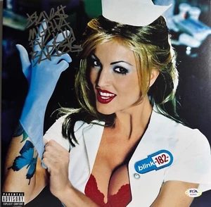 Álbum de vinilo firmado por Travis Barker Blink 182 LP disco 'Mothafxxkin' PSA AI24943 - Imagen 1 de 4
