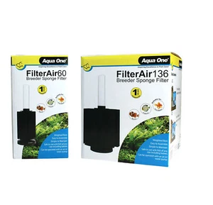 Aqua One FilterAir 30 60 136 Aeration Filter Sponge Weighted Fish Tank Aquarium - Picture 1 of 3