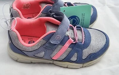 Munchkin Stride Rite Becker Pink Blue  Silver Sneaker Toddler Girls Size 10 & 12 - Image 1 of 4