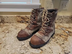 Red Wing Camouflage Steel Toe Work Safety Gore-Tex Hunting Boots 10D Vintage USA - Picture 1 of 10