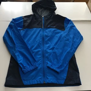Columbia Rain Jacket Youth Size Large (14/16) Blue Waterproof Full Zip Hooded - Picture 1 of 9