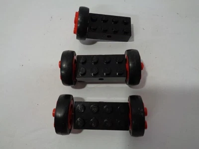 Lego Vintage 2x4 Eje Ladrillo Rueda Neumático Liso (8 Piezas) Foto 1 de 4