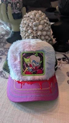 NEW Killer Klowns Shorty  Overlord Fuzzy Faux Fur Trucker Snapback Hat Cap - Image 1 of 2