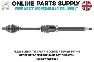 Driveshaft Right Hand Side For FORD FOCUS C-MAX 1.8 & FLEXIFUEL 2003 to 2007 NEW - Image 1 of 4
