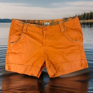 Lucky Brand Shorts 14/32 Faded Orange Printed Detailing Pockets Summer 08 - Picture 1 of 7