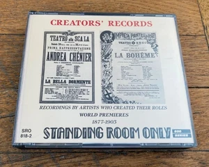 Creators' Records Opera World Premieres 1877-1903 (2 CD Set) Standing Room Only - Picture 1 of 4