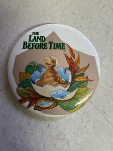 Vintage 1988 The Land Before Time Pinback Button Pin Little Foot Dinosaur  - Picture 1 of 8