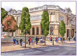 THE ART GALLERY WOLVERHAMPTON WATERCOLOUR ARTISTS PRINT GREETINGS CARD 8"x 6" - Picture 1 of 1