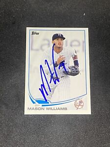 Mason Williams 2013 Topps Pro Debut #12 Tampa Yankees Autographed Signed Card