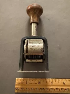 MÁQUINA NUMERADORA AUTOMÁTICA THE FORCE MODELO 150 SELLO DE OFICINA VINTAGE - Imagen 1 de 6