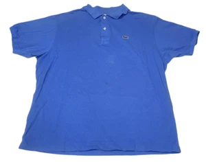 Lacoste Polo Shirt Men Size 7 XL Blue Crocodile Logo Preppy Collared Golf Top - Picture 1 of 8