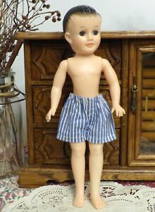 Vintage 1950s Vogue Jeff Doll w/ Striped Boxer Shorts ~ Friend to Ginny and Jill