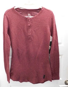 Camicetta top cotone melograno New Roots Osprey Henley taglia S/P - Foto 1 di 4
