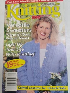 Costume Doll Sweaters Knitting Digest Booklet Magazine Patterns Y2K March 2001 - Picture 1 of 16