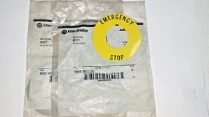 Allen Bradley 800T Round Yellow E-Stop Legend Plate Free Shipping Canada and USA - Bild 1 von 1