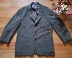 52 48R Redaelli s Flannel Wool Mohair Blend Tweed Jacket Blazer 2 Button - Picture 1 of 11