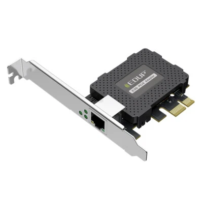 Desktop PC PCIe Gigabit Network Card 2.5GBps Ethernet RJ45 LAN Wired Adapter - Image 1 of 4