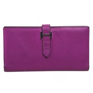 HERMES Bearn Souffle Bifold Long Wallet Shik Glitter Epsom - Picture 1 of 12