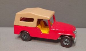 Matchbox Superfast Red No.53 CJ8 JEEP Die-Cast with Hood Model by Lesney 1977