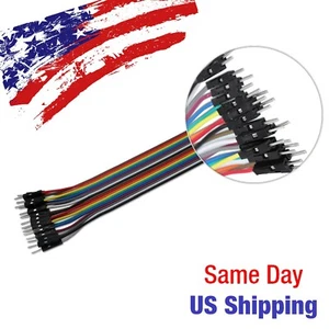 Dupont Male to Male Jumper Wire Line Arduino Breadboard PIC AVR 20cm 20pcs USA! - Picture 1 of 3