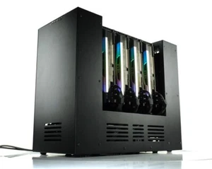Quad Station PRO Black 1-4 GPU airflow computer case for Workstation AI mining - Picture 1 of 12