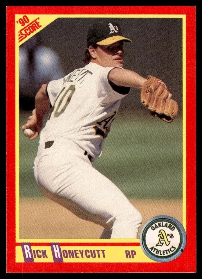 1990 Score  #317  Rick Honeycutt    Right Field  Oakland Athletics FREE shipping - Image 1 of 1