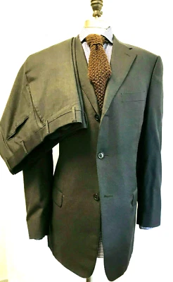 Traje de hombre RINALDO RASPINI HECHO EN ITALIA 44R GRIS LANA CACHEMIR ventilación lateral * Foto 1 de 4