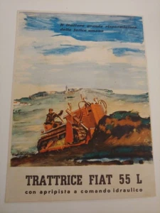 pubblicità vintage trattrice Fiat 55L trattore originale advertising anni 50 - Foto 1 di 1