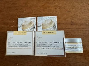 LOT OF (2) IT Cosmetics Confidence In A Cream Moisturizing Super Cream 0.5oz NIB - Picture 1 of 7