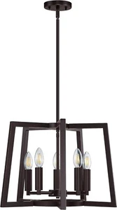 Rustic Metal Lantern Cage Farmhouse Kitchen Island Pendant Light Fixture,Modern - Picture 1 of 4