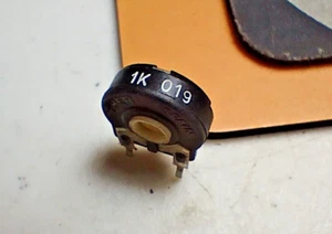 Potentiometers, 1K ohm Single Turn PC Mount Trimmer (1K 019)(NOS)(QTY 10 ea)A44 - Picture 1 of 3