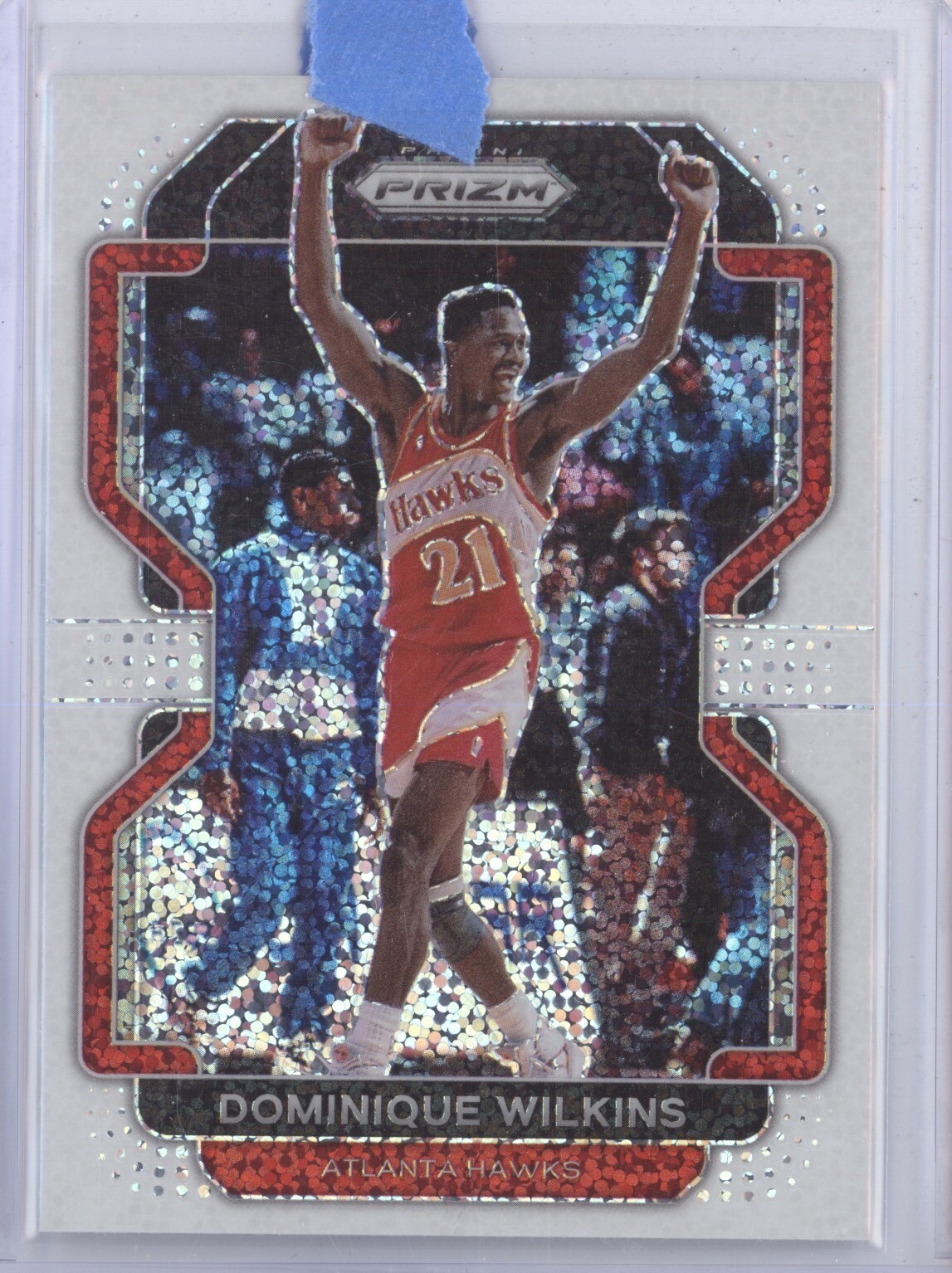 DOMINIQUE WILKINS 2021-22 PANINI PRIZM #252 WHITE SPARKLE PRIZM SP HAWKS HOF